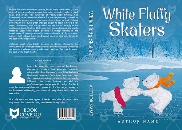 Children-book-cover-design-White Fluffy Skaters-front