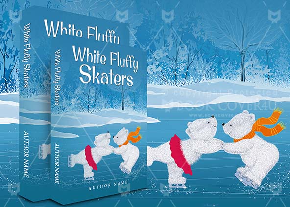 Children-book-cover-design-White Fluffy Skaters-back