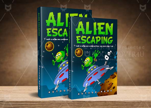 Children-book-cover-design-Alien Escaping-back