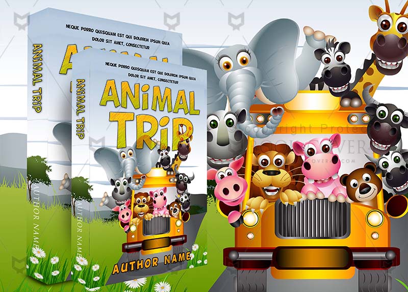 Children-book-cover-design-Animal Trip-back