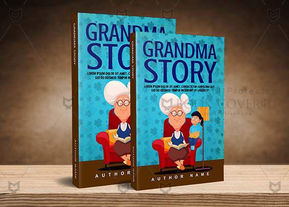 Children-book-cover-design-Grandma’s Story-back