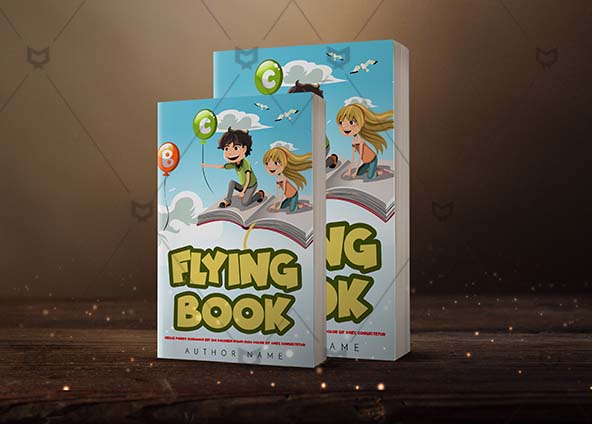 Children-book-cover-design-Flying Book-back