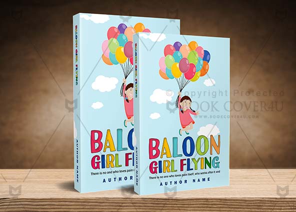 Children-book-cover-design-Baloon Girl Flying-back