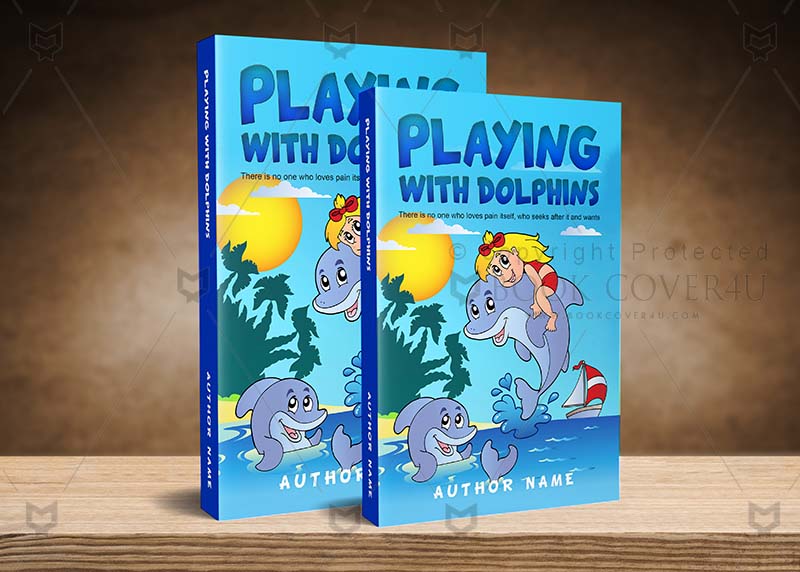 Children-book-cover-design-Playing With Dolphins-back