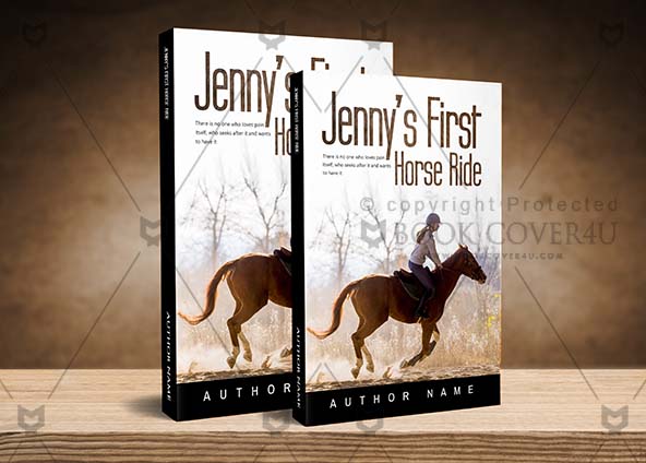 Children-book-cover-design-Jenny's First Horse Ride-back