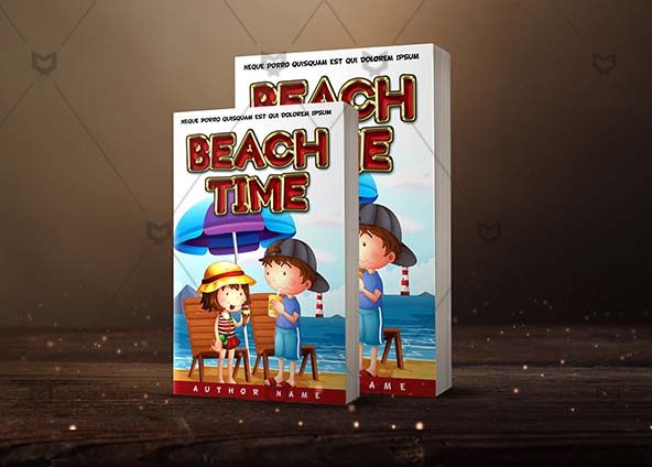 Children-book-cover-design-Beach Time-back