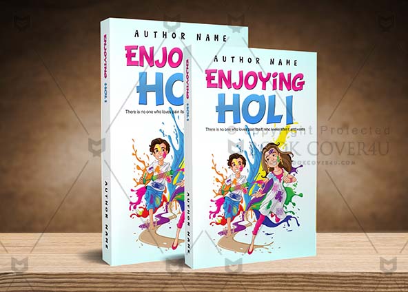 Children-book-cover-design-Enjoying Holi-back