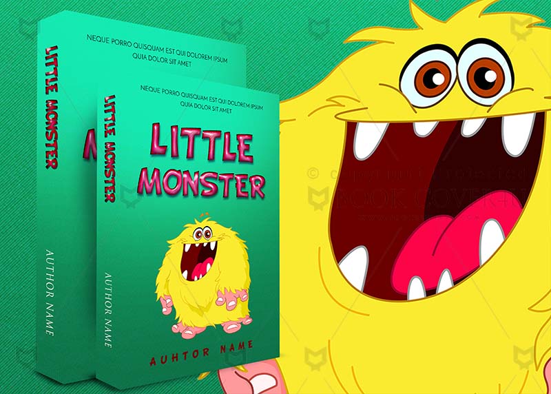 Children-book-cover-design-Little Monster-back