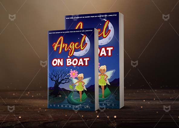 Children-book-cover-design-Angel On Boat-back