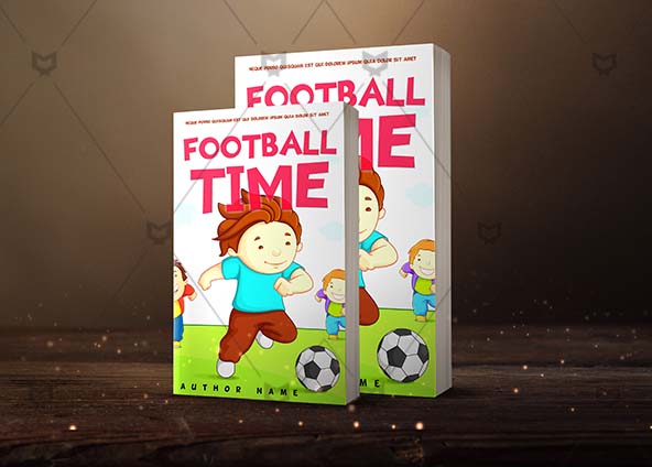 Children-book-cover-design-Football Time-back