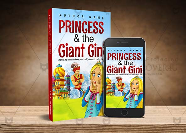 Children-book-cover-design-Princess & the  Giant Gini-back