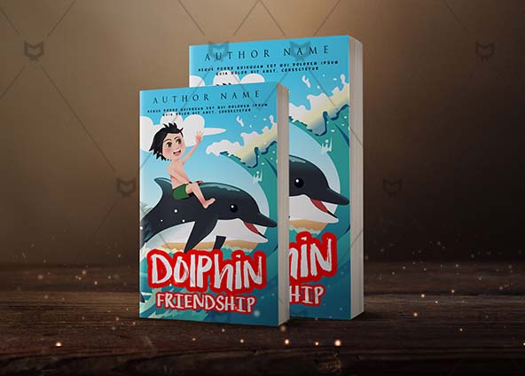 Children-book-cover-design-Dolphin Friendship-back