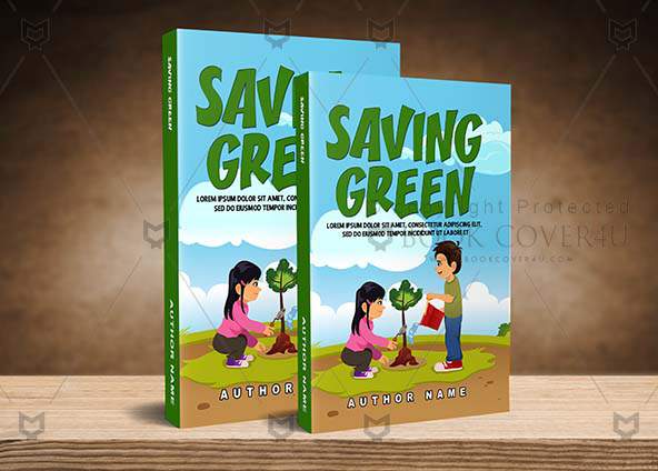 Children-book-cover-design-Saving Green-back
