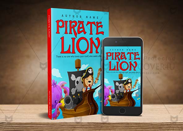 Children-book-cover-design-Pirate Lion-back