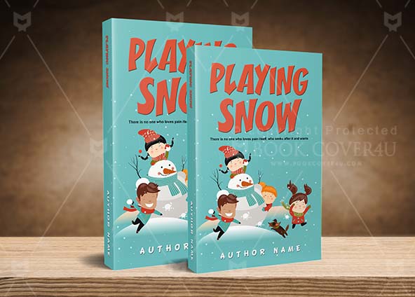 Children-book-cover-design-Playing Snow-back