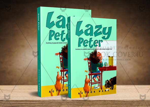 Children-book-cover-design-Lazy Peter-back