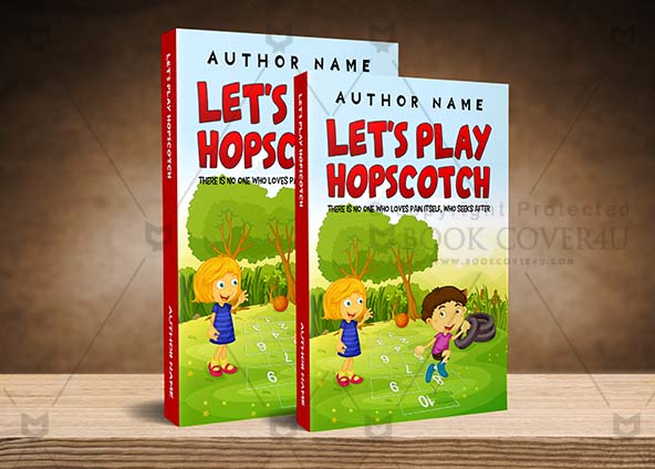 Children-book-cover-design-Lets Play Hopscotch-back