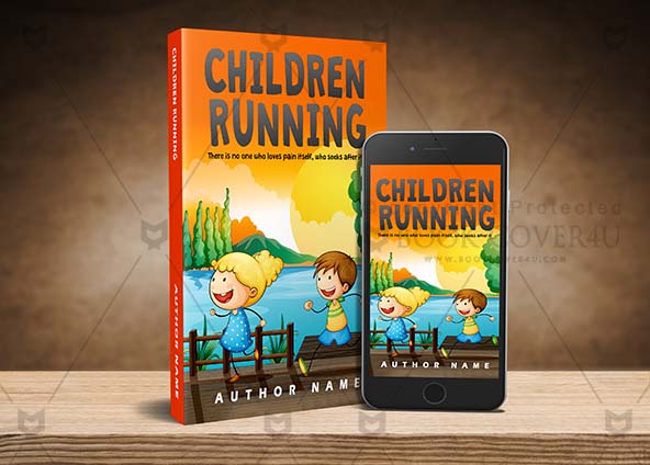 Children-book-cover-design-Children Running-back