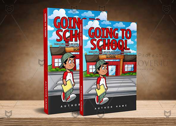 Children-book-cover-design-Going To School-back