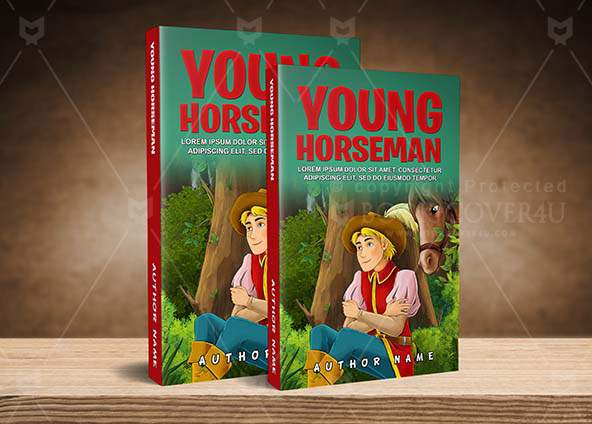 Children-book-cover-design-Young Horseman-back