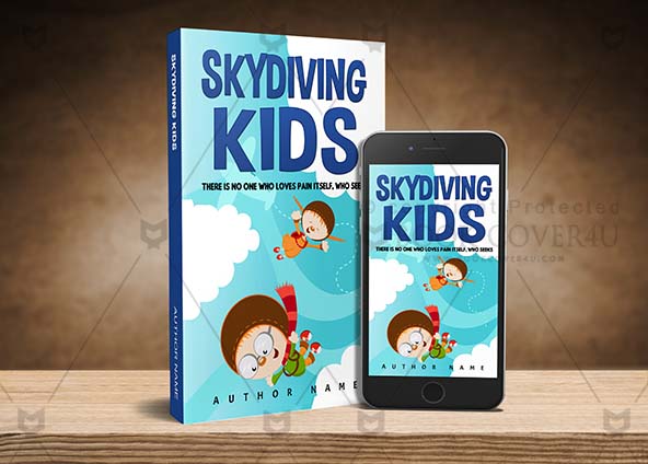 Children-book-cover-design-Skydiving Kids-back