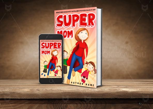 Children-book-cover-design-Super mom-back