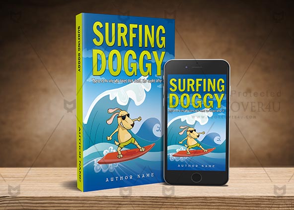Children-book-cover-design-Surfing Doggy-back