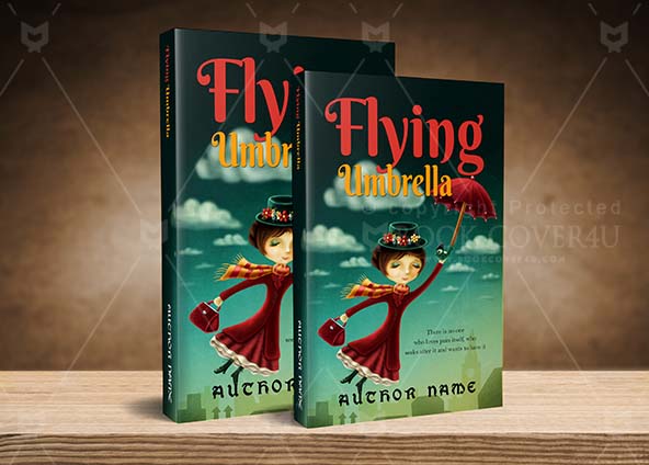 Children Book cover Design - Flying Umbrella