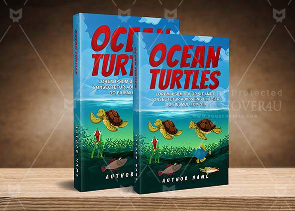 Children-book-cover-design-Ocean Turtles-back