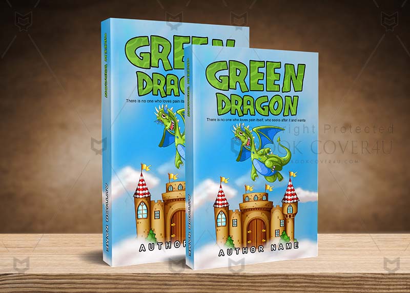 Children-book-cover-design-Green Dragon-back