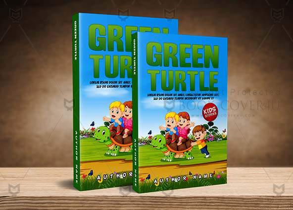 Children-book-cover-design-Green Turtle-back