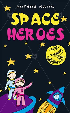 Children-book-cover-kids-space-night-sky