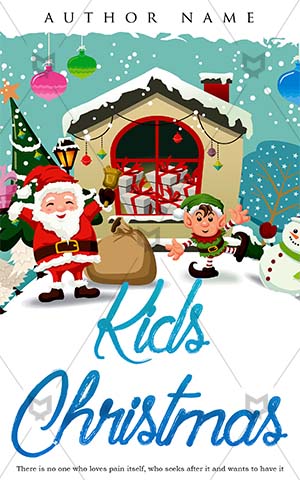 Children-book-cover-Christmas-kids-snow-gift-home