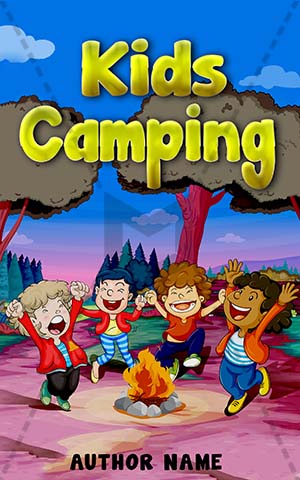 Children-book-cover-camping-kids-night-fun