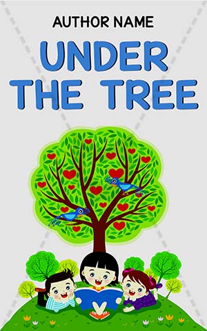 Children-book-cover-kids-under-tree-story