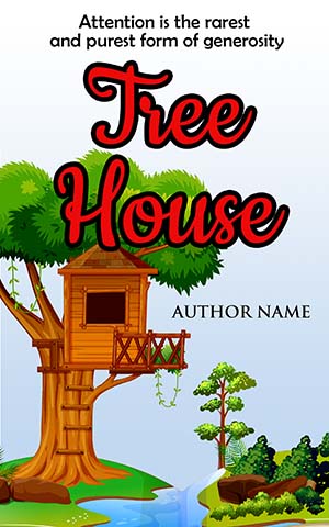 Children-book-cover-kids-story-tree-house-illustration