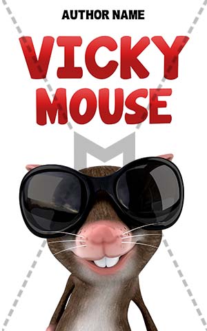Children-book-cover-funny-mouse-happy