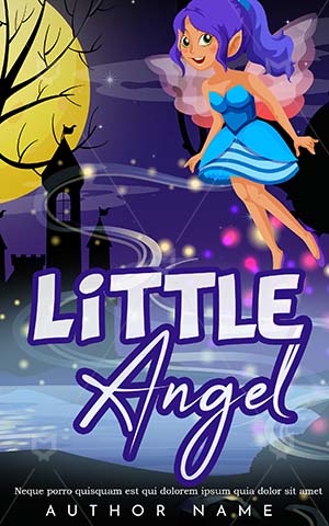 Children-book-cover-Cute-Flying-Tower-Fairy-Castle-Angel-Little-Magic-Scary-Princess-Kids-Story-Night-Time-Book