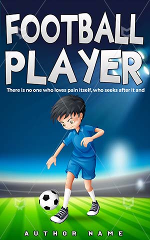 Children-book-cover-Game--Sport--Activity--Play--Football-book-covers--Vector--Field--Sports--Player--Kids-book-cover-ideas--Train--Athlete--Football
