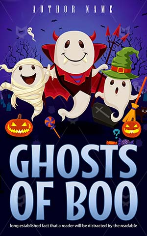 Children-book-cover-Ghosts--Spooky--Kids--Scary--Halloween--Halloween-book-covers-for-kids--Bat--Children--Moon--Evil