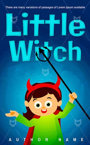 Children-book-cover-Girl-Little-Fun-Witch-Kids-Trick-or-treat-Story-for-kids-Happy-halloween