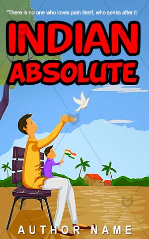 Children-book-cover-Kids-story-cover--Indian-people---Celebrating--Happy--People--Celebration--Greeting--Holiday--Freedom--Republic--Democracy-Traditional
