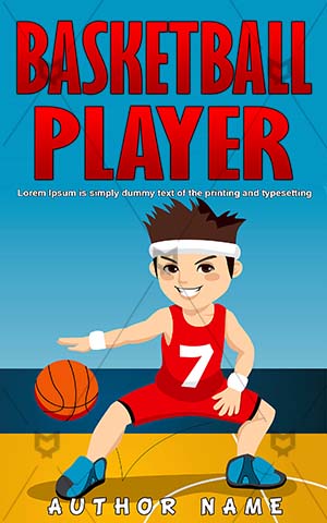 Children-book-cover-Play--Ball--Basket--Active--Cover-kids-play--Basketball--Team-sport--Vector--Sports-book-covers--Game--Happy