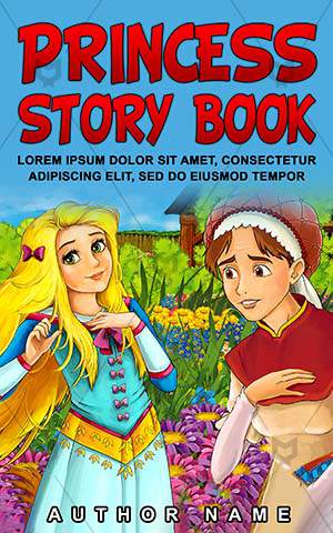 Children-book-cover-pretty-fairy-tale-princess-fantasy-book-cover-Illustration