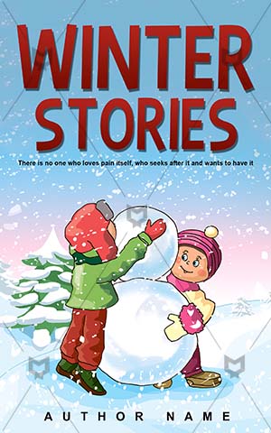 Children-book-cover-Snowmen--Winter--Kid--Winter-book-covers--Vector--Snow--Play--Xmas--Children-book-cover-ideas--Outdoor--Happy