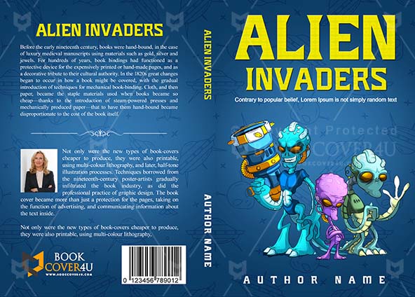 Children-book-cover-design-Alien Invaders-front