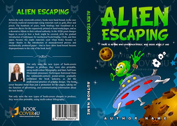 Children-book-cover-design-Alien Escaping-front