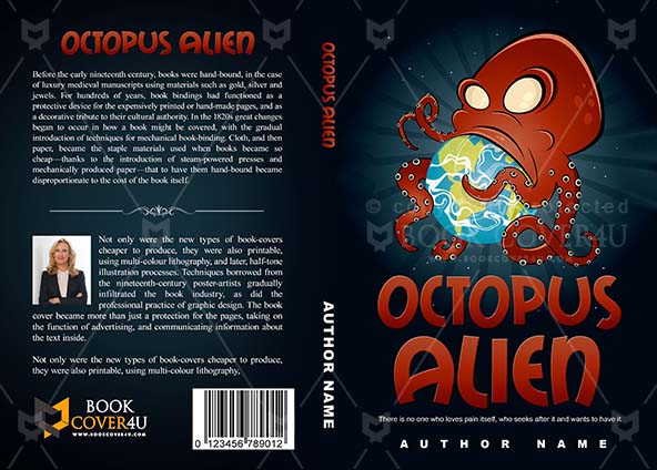 Children-book-cover-design-Octopus Alien-front