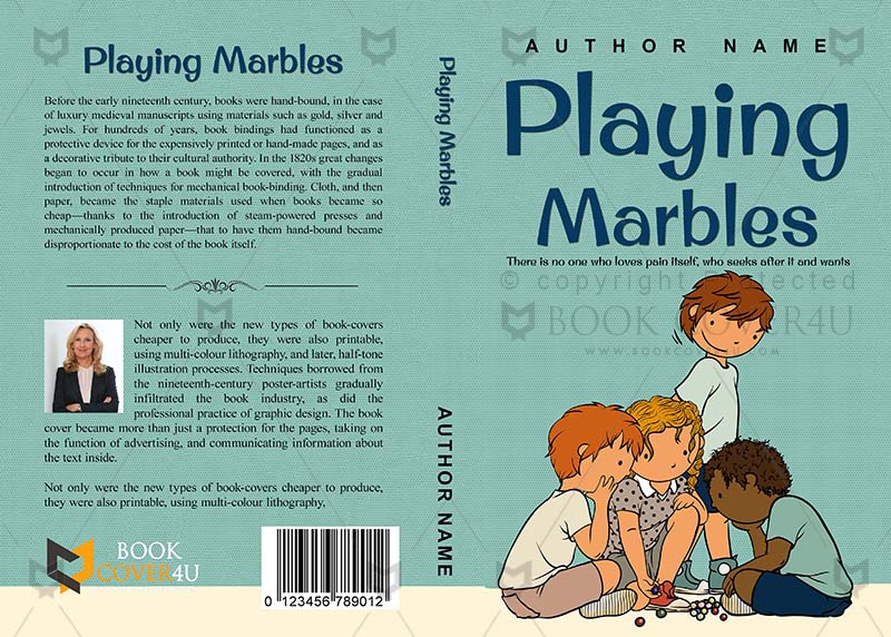 Children Book cover Design - Playing Marbles