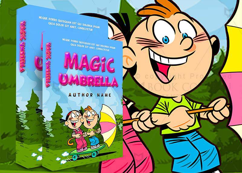 Children-book-cover-design-Magic Umbrella-front